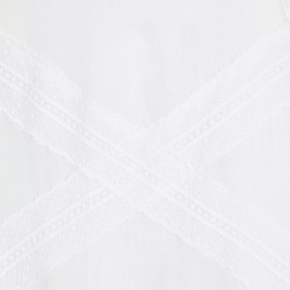 Sandro Belem guipure lace-trimmed ruffled ramie mini dress size36 - Picture 5 of 5